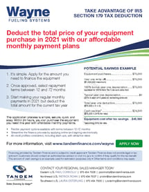 WFS IRS Section 179 flyer